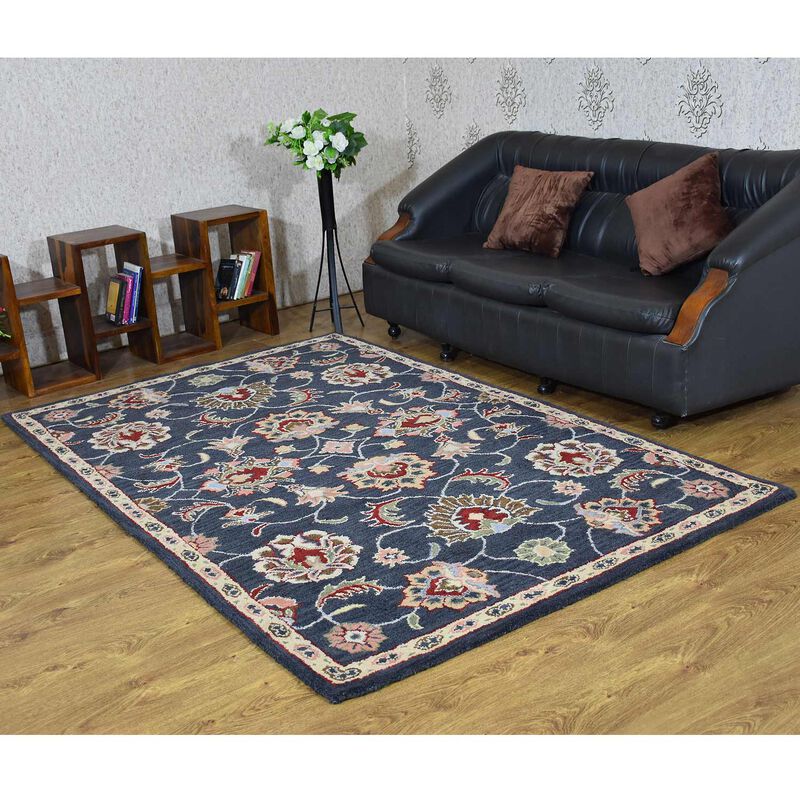 RUGSOTIC CARPETS HAND TUFTED WOOL ECO-FRIENDLY AREA RUGS  - Rectangle Shape, Size, Classic Oriental Traditional  Design, High Pile Thick Handmade Anti Skid Area Rugs (K00659) image number 1