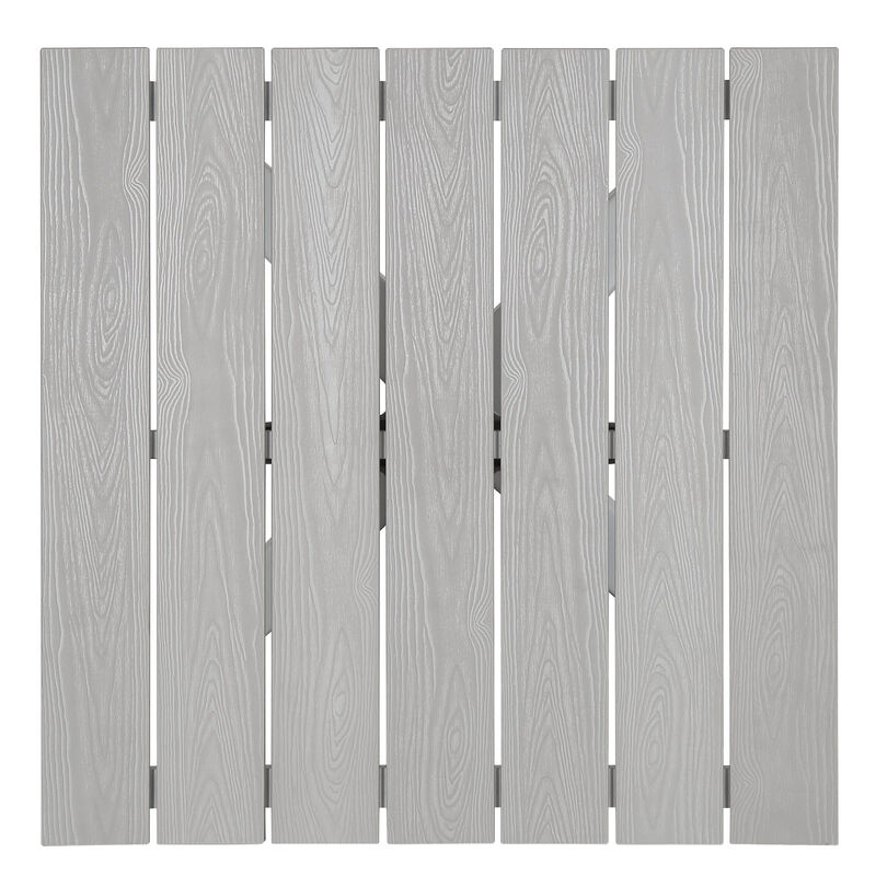 Modway - Maine 28" Outdoor Patio Dining Table White Light Gray image number 2