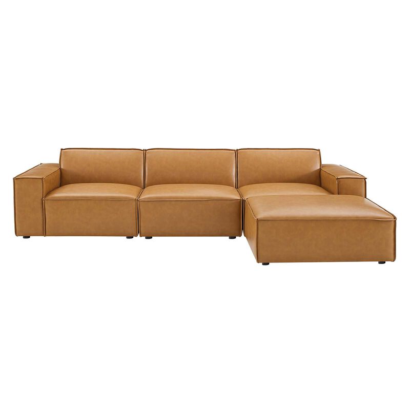 Restore 4-Piece Vegan Leather Sectional Sofa image number 1