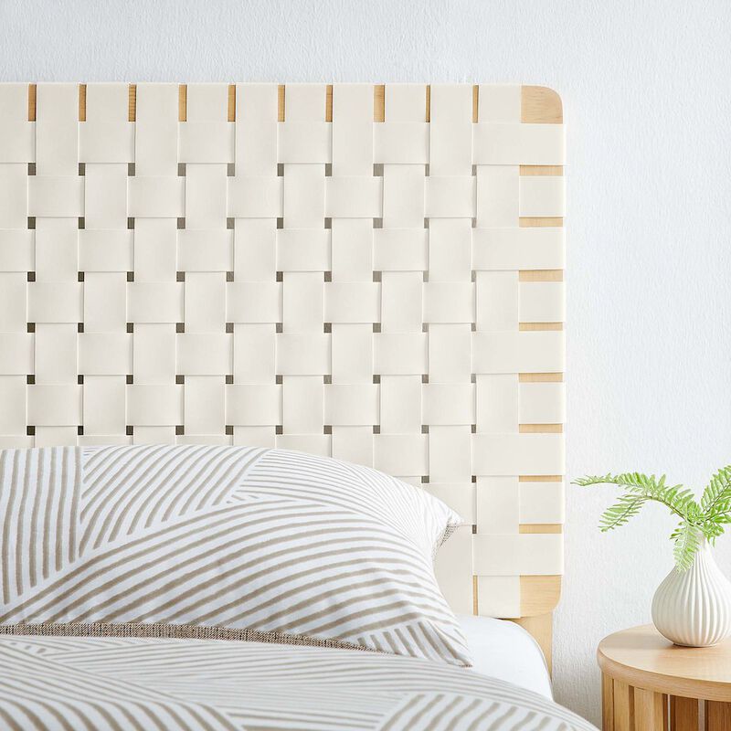 Sparta Weave Vegan Leather Twin Headboard image number 8