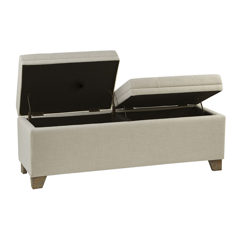 Gracie Mills Gil Soft Close Storage Bench with Solid Wood Legs