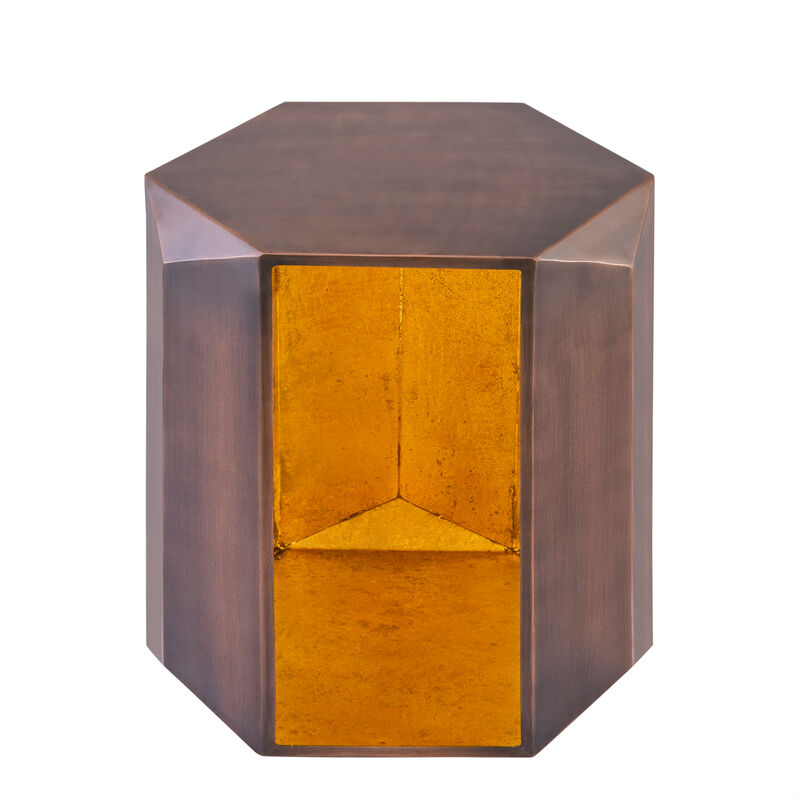 Marovenne Gold Hexagon End Table image number 0