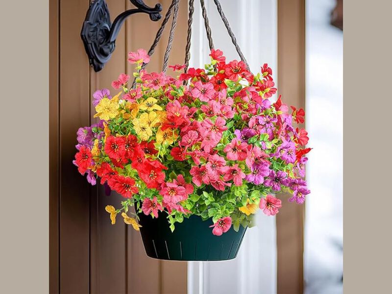 12 Bundle Artificial Outdoor Plants UV Resistant Window Box Decor image number 2