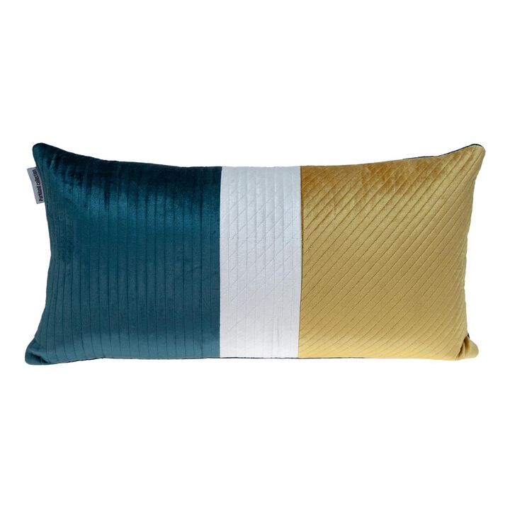 24" Multi Blue Transitional Throw Pillow