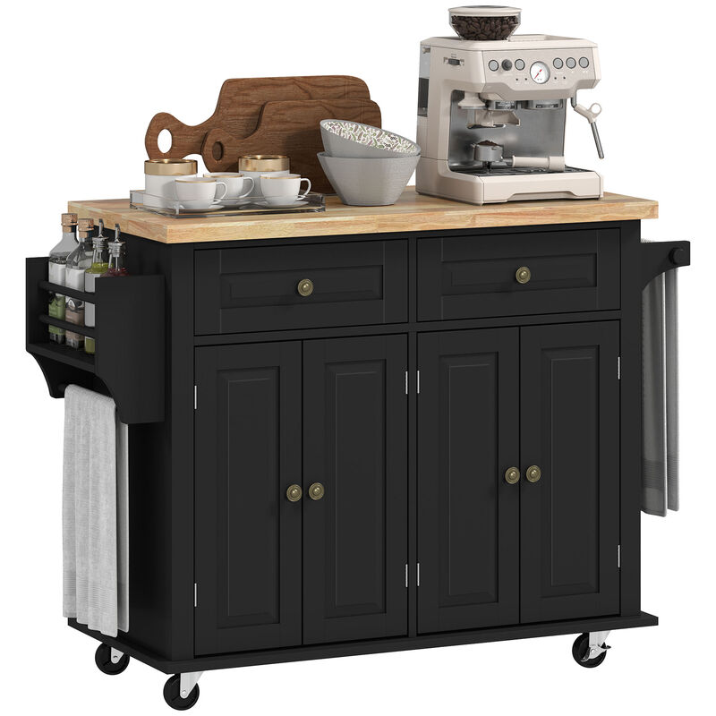 Hivvago Kitchen Cart on Wheels with Adjustable Shelves and Drawers image number 0
