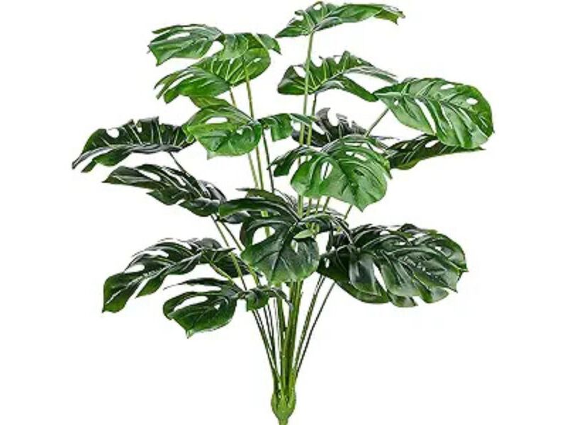Green Artificial Monstera Plants UV Resistant Outdoor Home Decor image number 0
