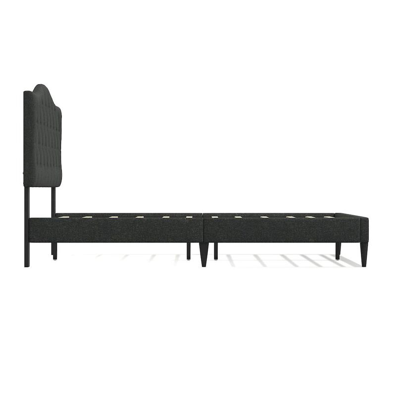 Rize Home Upholstered Complete Bed Queen Gray image number 3