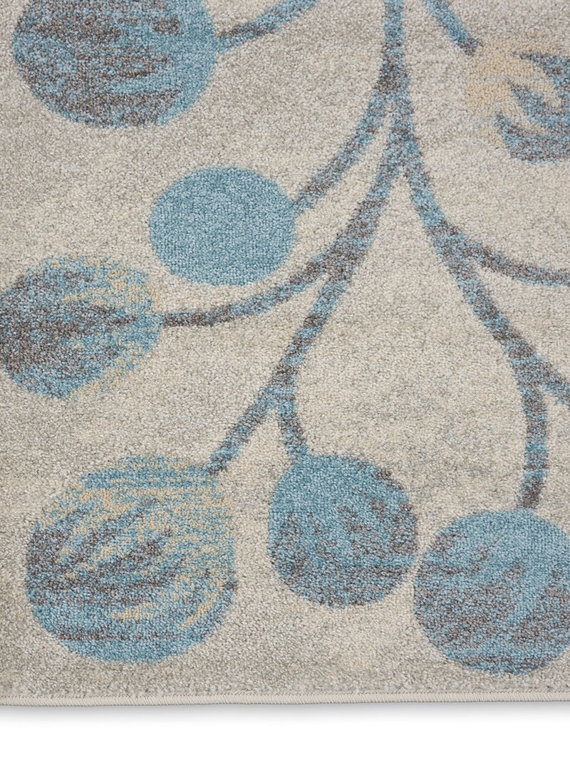 Tranquil TRA03 Ivory/Turquoise 8'10" x 11'10" Rug image number 4