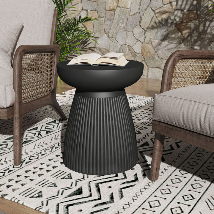 Christopher Knight Home Elmstone Outdoor Modern Lightweight Concrete Side Table