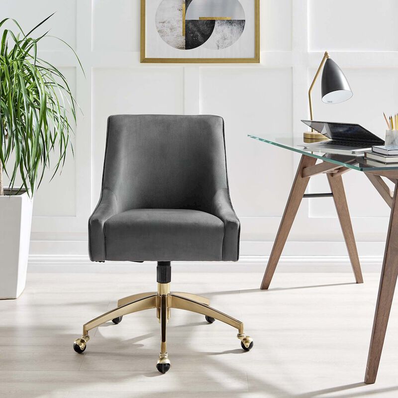 Discern Performance Velvet Office Chair image number 6