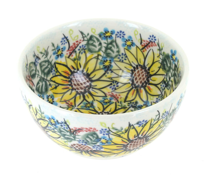 Blue Rose Polish Pottery Ashley Dessert Bowl