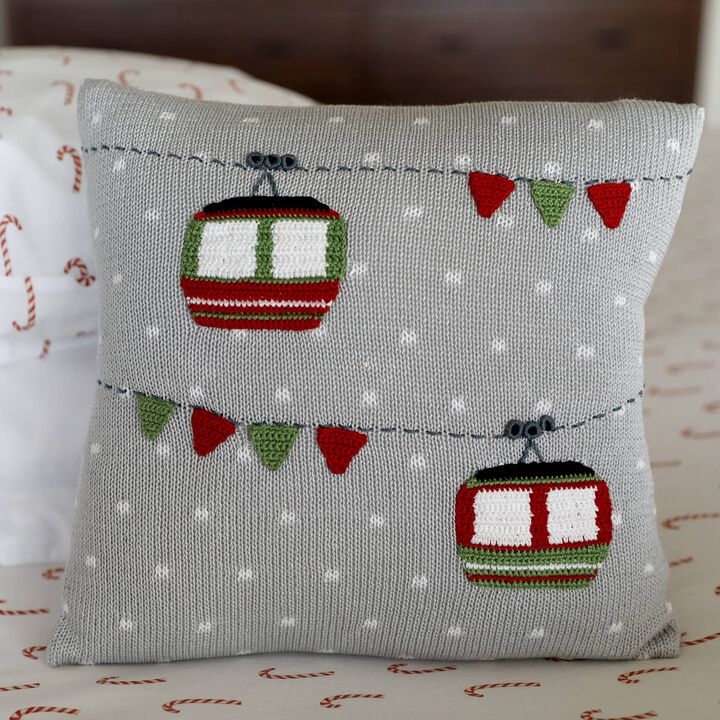 Gondola Christmas Pillow, 12", Holiday Decorations