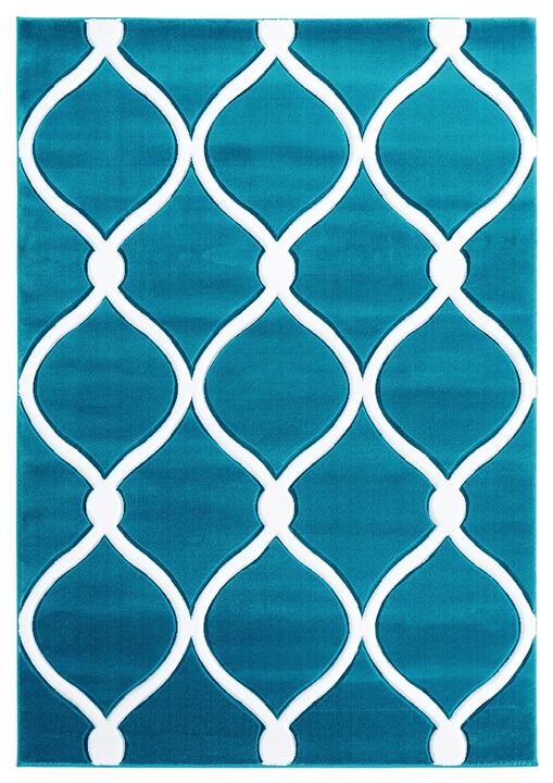United Weavers of America 2050 11569 69 5 ft. 3 in. x 7 ft. 6 in. Bristol Rodanthe Turquoise Rectangle Area Rug