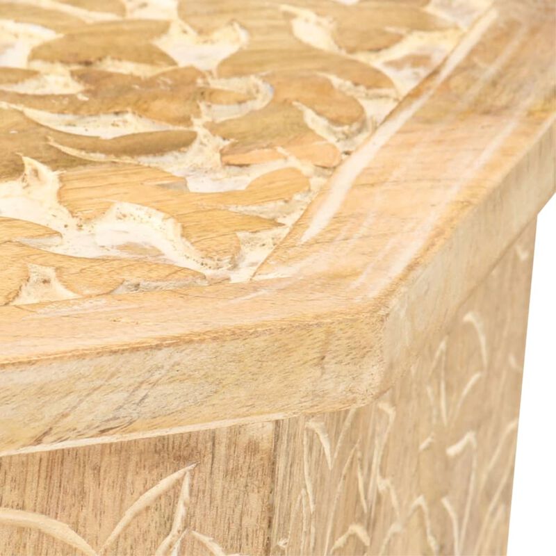 vidaXL Side Table ?18.9" Solid Mango Wood