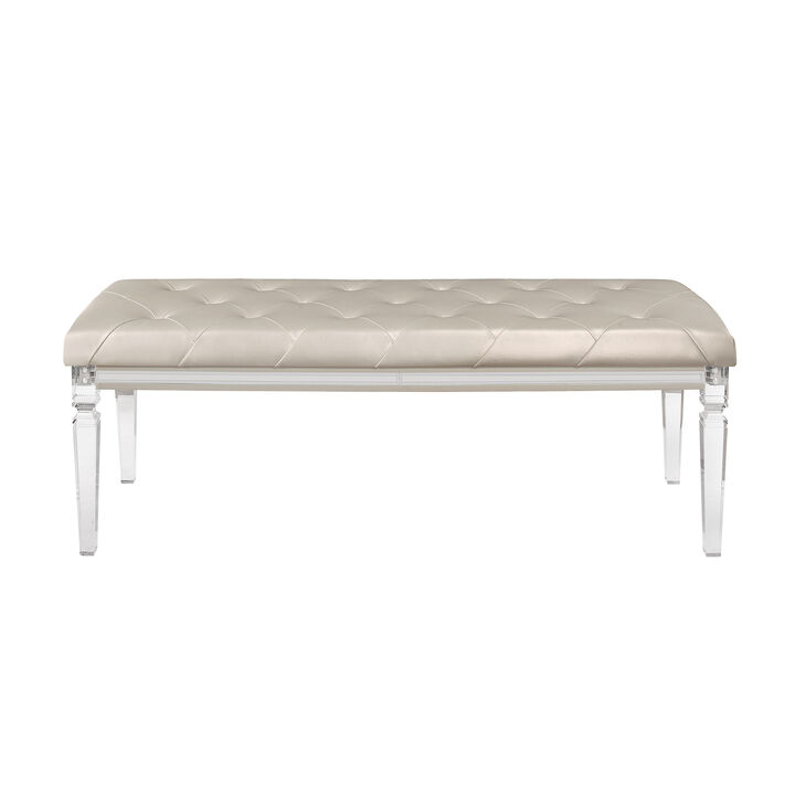 Paris Champagne Upholstered Bedroom Bench