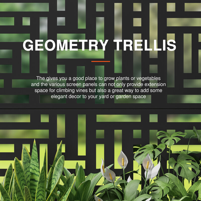 71*35.5 Metal Planter Box with Trellis image number 9