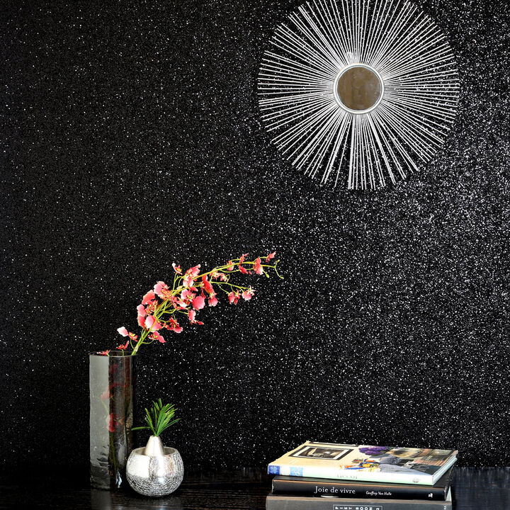 Jacqueline Black Sequin Wallpaper
