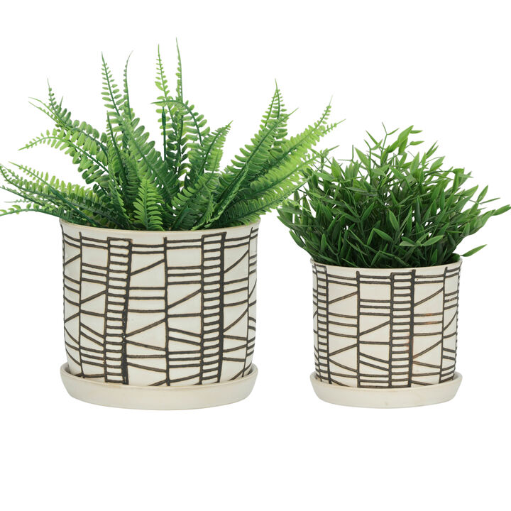 S/2 Ceramic 6/8" Planter