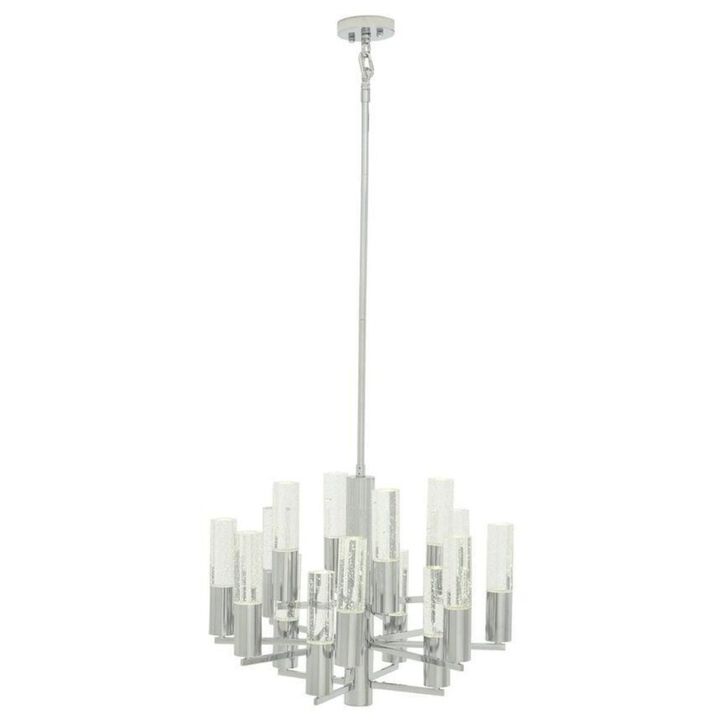 Crystal Cylinders Chandelier 16 LED Lights Dimmable
