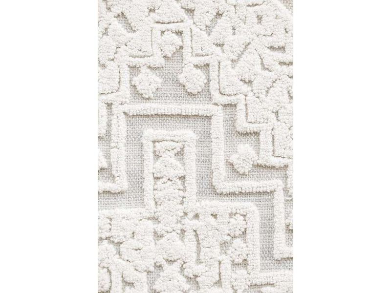 Kirrily Blue Grey and Ivory Textured Tribal Rug image number 4