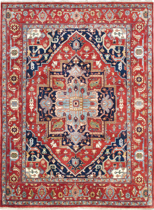 Pasargad Home Serapi Hand-Knotted Wool Area Rug