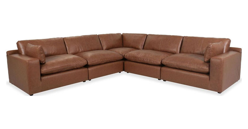 Emilia 5-Piece Leather Sectional image number 0