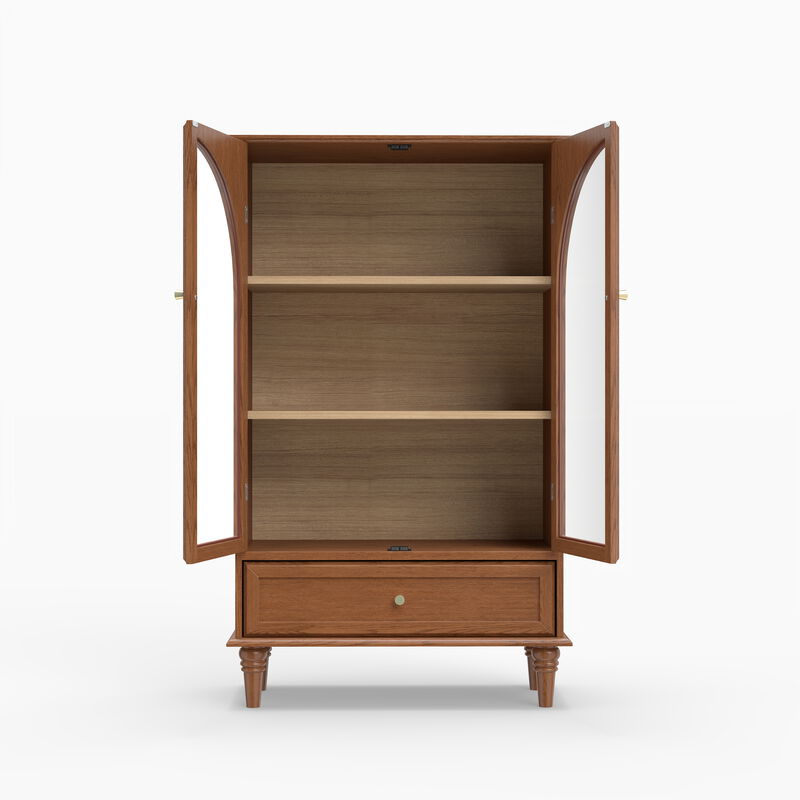 Swulu Arched Glass Accent Cabinet image number 7