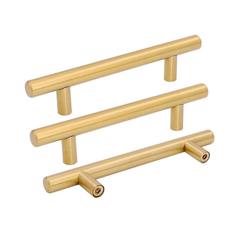 goldenwarm 3-1/4 Inch Cabinet Handles Dresser Pulls Brushed Brass Drawer Handles Kitchen Cupboard Door Pulls - LS201GD82 Gold De