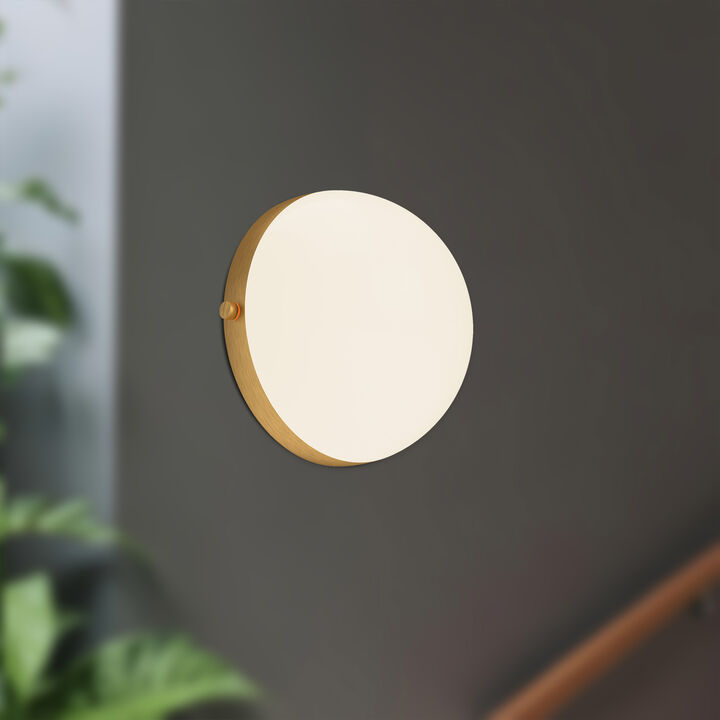 Globo 7-in Damp-Rated Dimmable LED Wall/Vanity Light