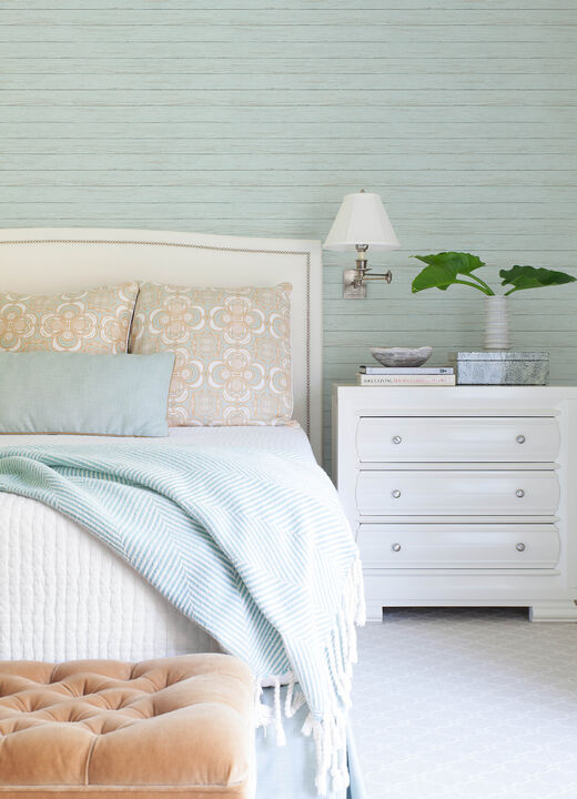 Ozma Aqua Wood Plank Wallpaper