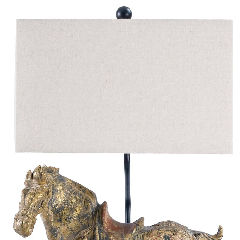 Dynasty Horse Table Lamps Pair