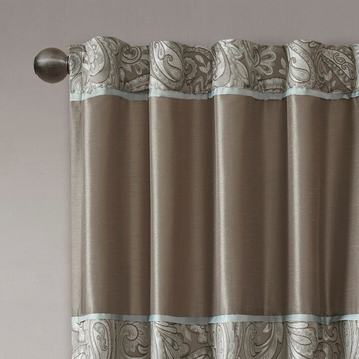 Gracie Mills Thornton Jacquard Curtain Panel Pair - 50x108"