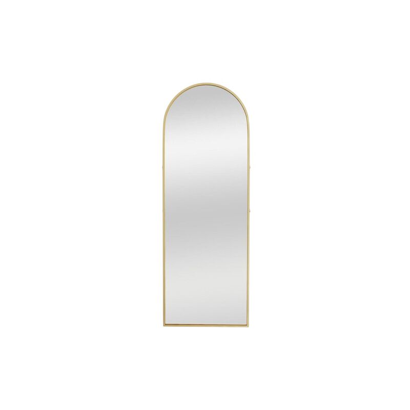 HomeRoots 70" Gold Metal Arch Wall Mounted Leaning Or Freestanding Framed Full Length Mirror image number 0