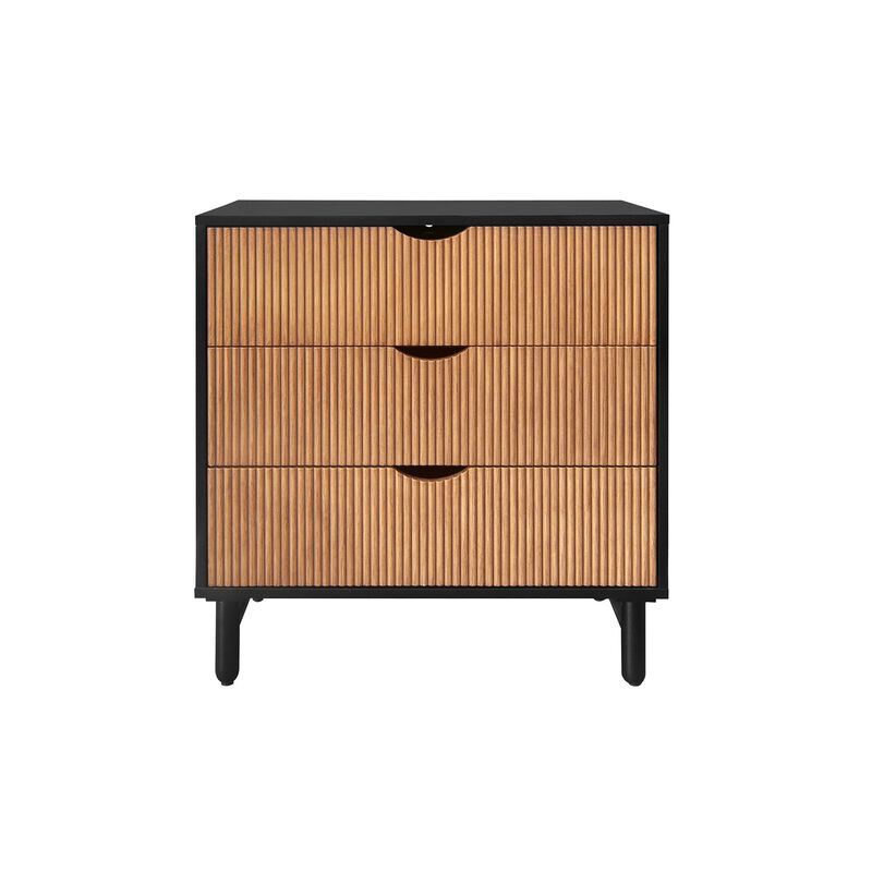 MONDAWE 3 Drawer Cabinet,handle-free Cabinet Suitable for Bedroom, Living Room, Study, Dining Room