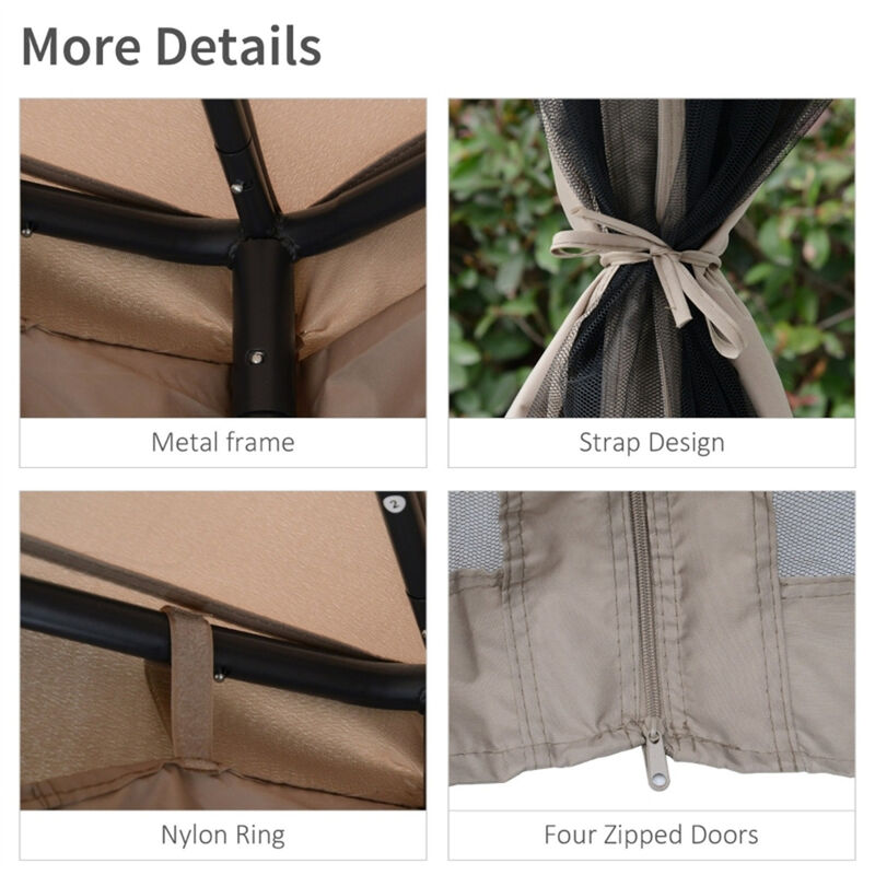 Freestanding Patio Gazebo &ndash; Outdoor Sun Shelter for Deck, Lawn & Garden