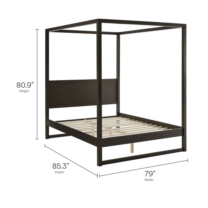 Modway Alva King Wood Canopy Platform Bed image number 2