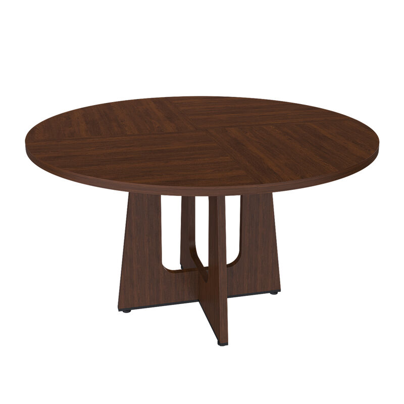 Merax Marble-Style Round Dining Table image number 0