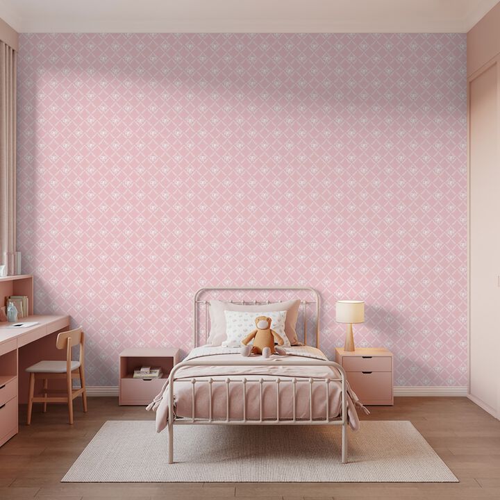 Heirloom Bow Trellis Peel and Stick Wallpaper