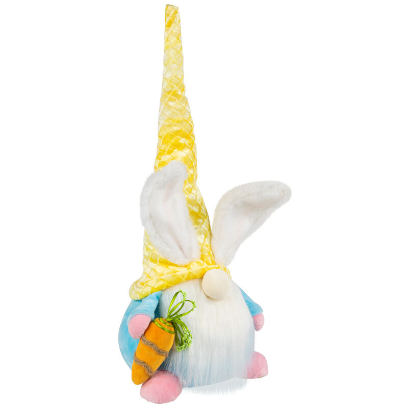 Gnome with Bunny Ears Easter Figure - 18.5" - Yellow and Blue