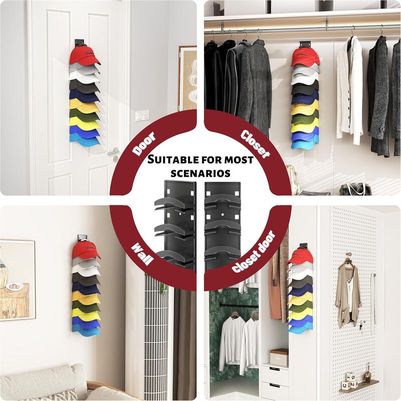 2 Pack Baseball Hat Organizer Hold up to 20 Caps image number 7