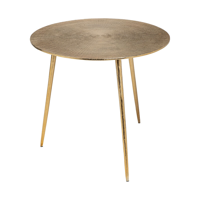 Round Metal End Table – Modern Accent for Living Room or Bedroom