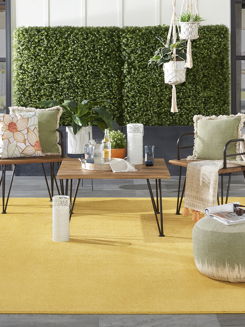 Nourison Essentials NRE01 Yellow 8' x 10' Rug