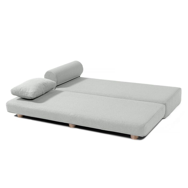 Jaxx Avida Daybed � Fold Out Queen Sleeper � Premium Boucle: Sleek and Modern Lounge for Relaxing and Overnight Guests