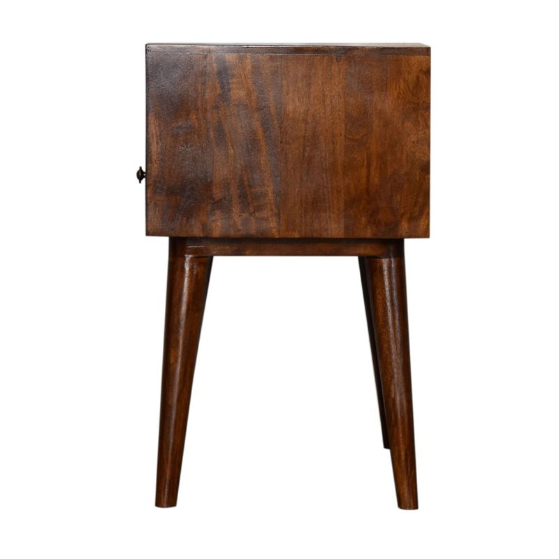 Modern Chestnut Solid Wood 1 Drawer  NightStand