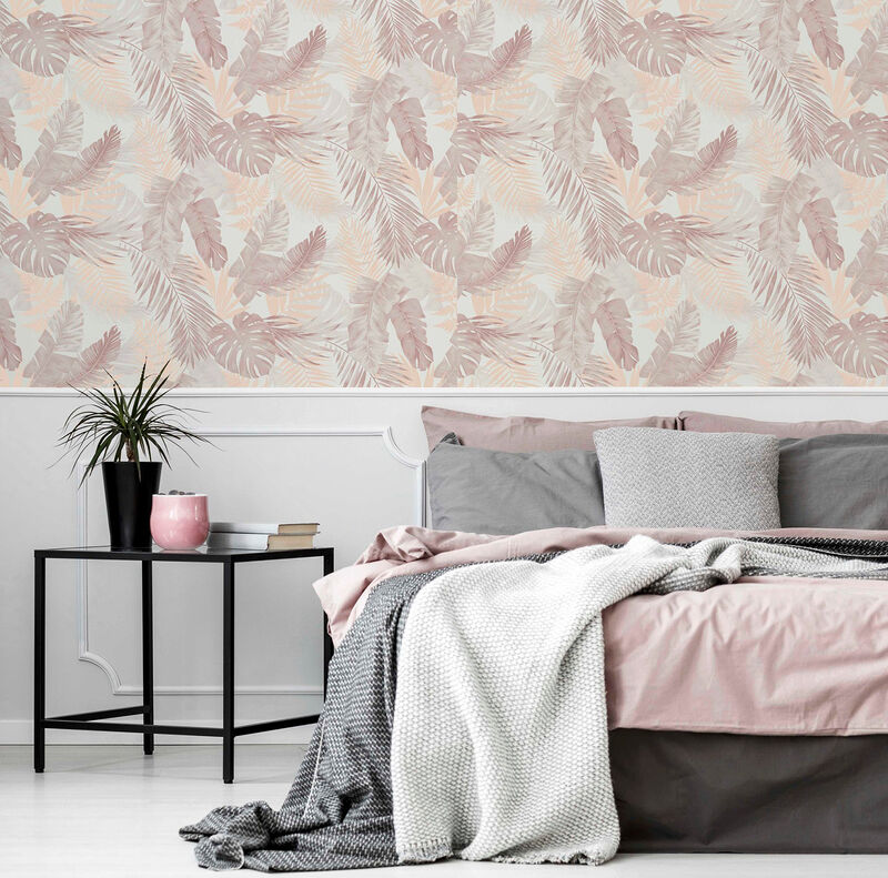 Nell Blush Tropical Wallpaper image number 4