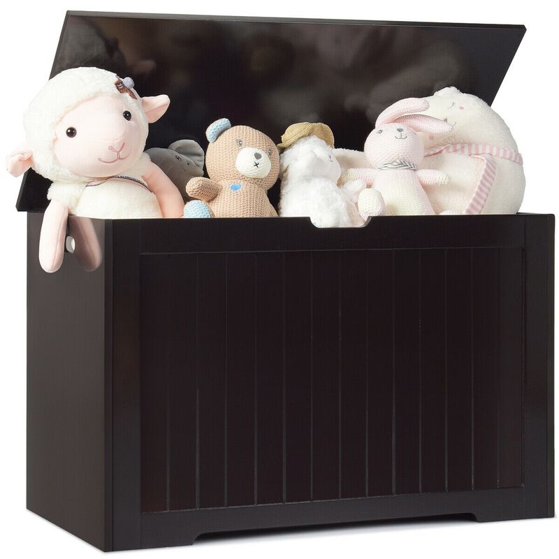 Wooden Toy Box Kids Storage Chest Bench
