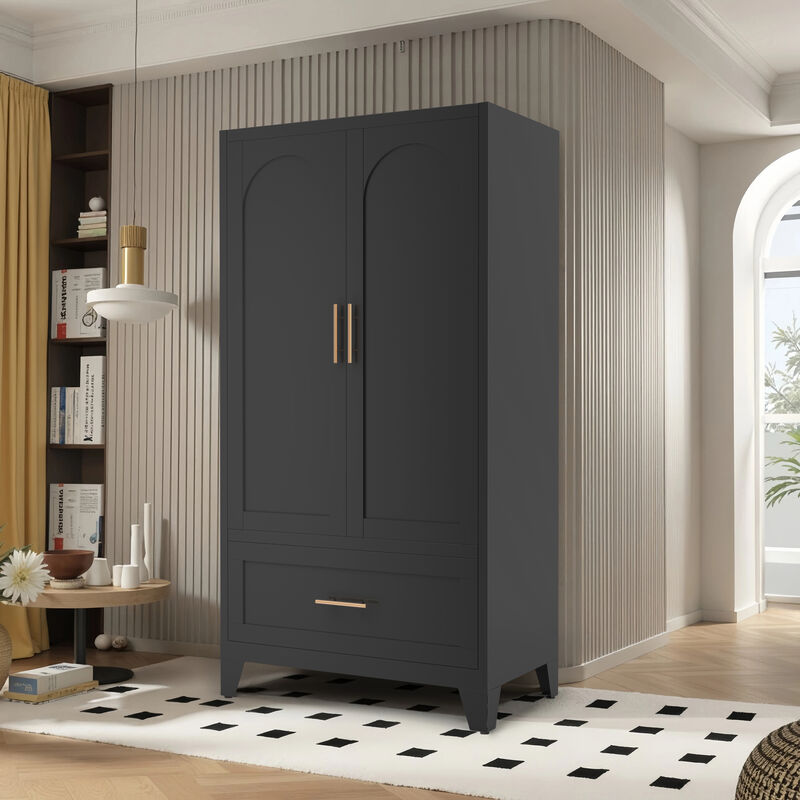 Merax 60-Inch Premium Steel Wardrobe &ndash; Durable, Versatile & Space-Saving Storage Solution image number 1