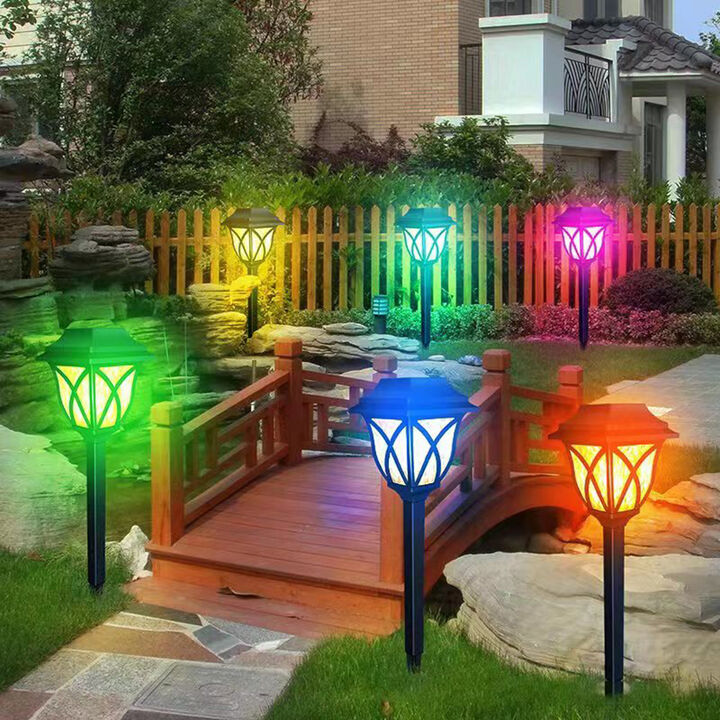Sowaz Solar RGB Color Changing Pathway Garden Lawn Light 6 pk