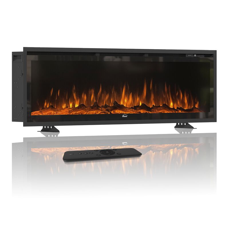 MONDAWE 50" Recessed Wall-mounted Freestanding Electric Fireplace with Remote Control