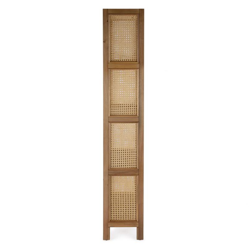 Butler Specialty Mesa Cane and Solid Wood 4- Tier Etagere Bookcase, Natural image number 2
